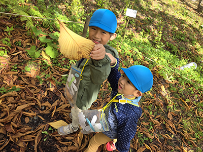 ３歳児園外保育の様子画像